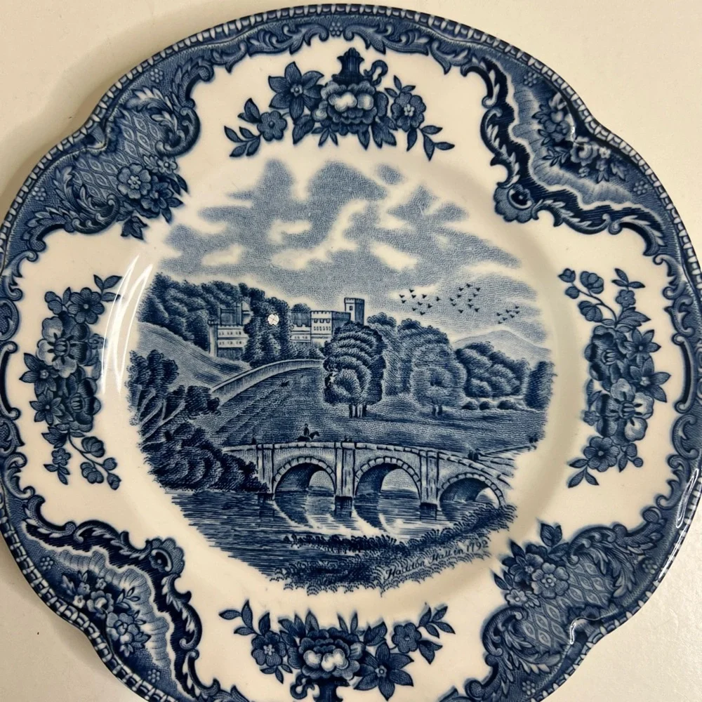 Johnson Bros Old Britain Castles Blue Transferware Plate Made in England